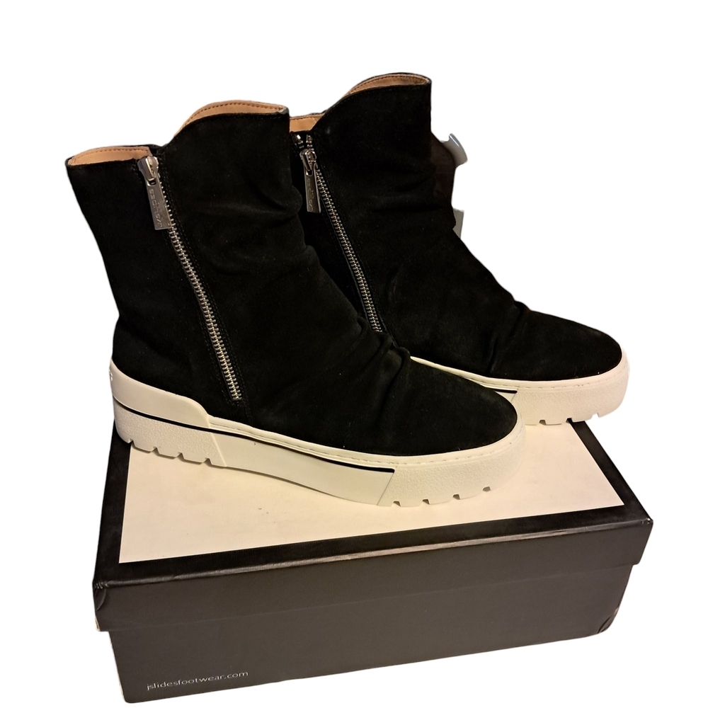 Black Suede J Slides NYC Nila Women's Boots